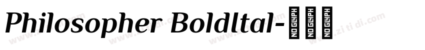 Philosopher BoldItal字体转换